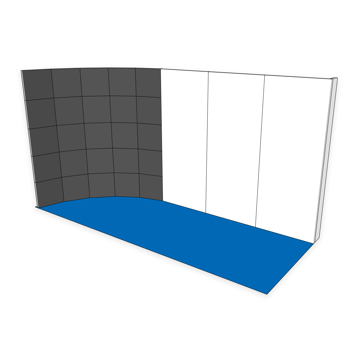 5mtr x 2mtr - Curved LED Wall Expo Stand